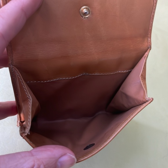 Vintage orange ten Fendi leather bifold wallet